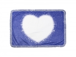 Sublimation Blanks Bleached Starry Plush Throw Blanket (Blue Heart)