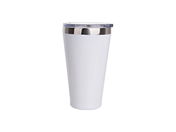 Copo Inox 15oz/450ml com tampa deslizante (Prateado)