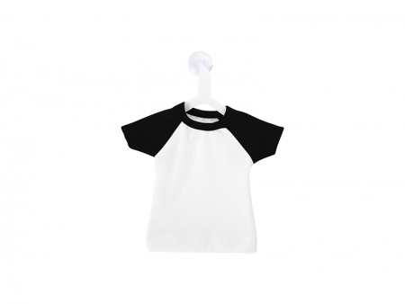 Camiseta Mini Con Percha (Cuello/Mangas Negro) MOQ:100uds/color