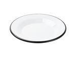 Sublimation Blanks White Round Enamel Plate(Black Edge, φ20.5cm)