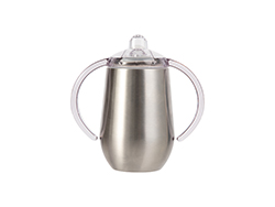 Garrafa Térmica Bebê Inox 10oz/300ml com Bocal (Prateado)