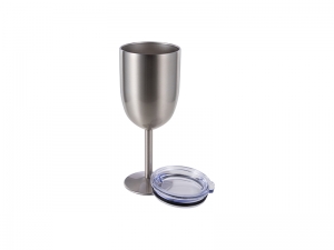 Sublimation 350ml Stainless Steel Wine Glass (Silver)