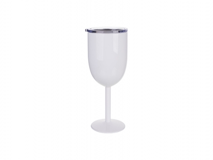 Sublimation 350ml Stainless Steel Wine Glass (White)