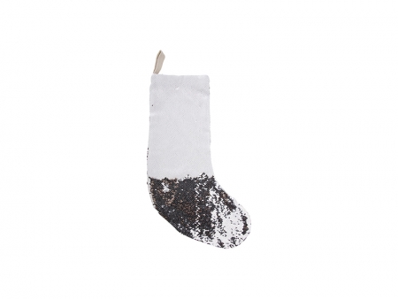 Sublimation Sequin Christmas Stocking (white w/ Silver)