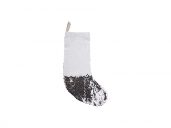 Sublimation Sequin Christmas Stocking (white w/ Silver)