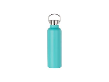 750ml/25oz Powder Coated Portable Lid Stainless Steel Bottle (Mint Green)