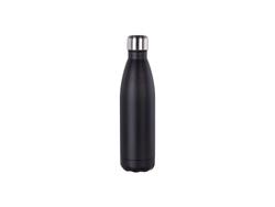 17oz/500ml Powder Coated Stainless Steel Cola Bottle (Black)