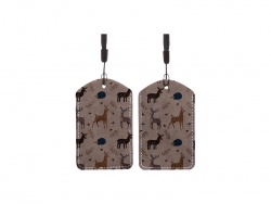 Sublimation Blanks PU Luggage Tag (Dark Gray)