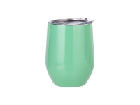 Sublimation 12oz Stainless Steel Stemless Wine Cup (Light Green)