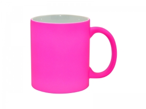 Sublimation 11oz Fluorescent Mug(Frosted, Purple Red)