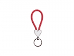 Sublimation Heart Braided Keyring (Red)