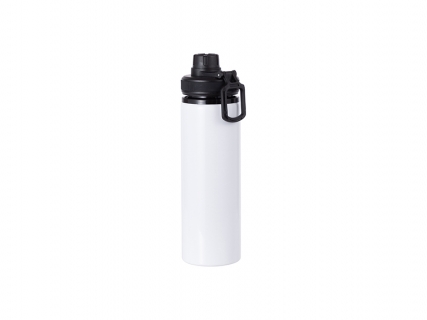 28oz/850ml Sublimation Blanks Alu Water Bottle with Color Cap (White)