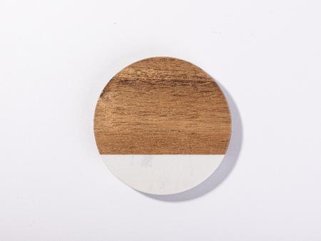 Posavasos Madera y Mármol para Grabado (Redondo, φ10*1cm)