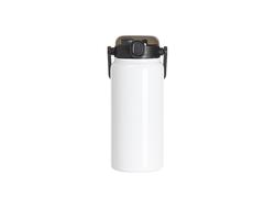 Tumbler Bocal Largo Inox 42oz/1250ml com Tampa Portátil Preta (Branco)