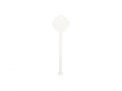 Sublimation Blanks Acrylic Drink Stirrers (3*10.5*0.4cm,Flower Shape)