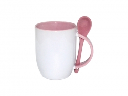 Color Sublimation Spoon Mug (Pink)