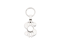 Sublimation Fidget Spinner Key Ring (Dollar Shape, Silver)