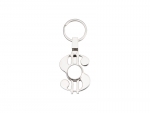 Sublimation Fidget Spinner Key Ring (Dollar Shape, Silver)