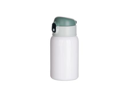 Botella con Pajita Acero Inoxidable 15oz/450ml (Blanco)