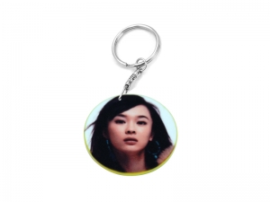 Sublimation 39mm Round Plastic Keychain(Color Edge)