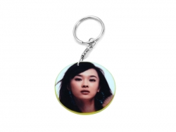 Sublimation 39mm Round Plastic Keychain(Color Edge)