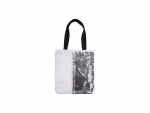 Sublimation Sequin Double Layer Tote Bag (White/Silver)