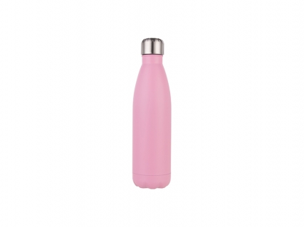 Sublimation 17oz/500ml Stainless Steel Cola Bottle (Matt Pink)