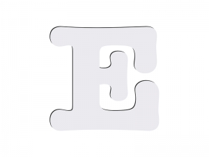 Sublimation HB Letters -E (10*10cm)