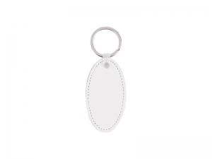 Sublimation PU Leather Key Chain (Oval)