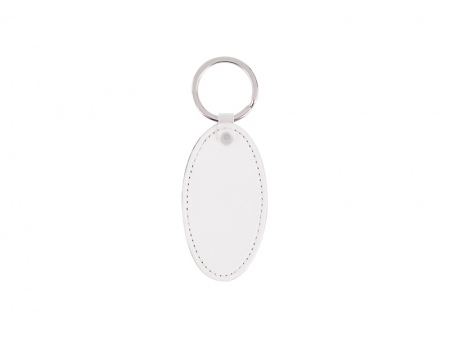 Sublimation PU Leather Key Chain (Oval)