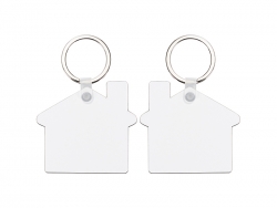 Sublimation Blanks Hardboard Key Ring (House)