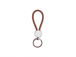 Sublimation Round Braided Keyring (Brown)