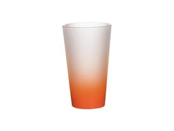 17oz Sublimation Glass Mug (Gradient Color  Orange)