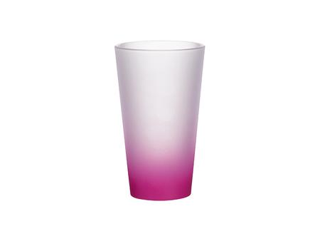 Vaso Cristal 17oz (Color Degradado Rojo Rosado)