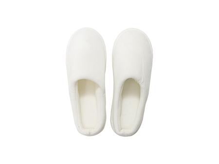 Sublimation Adult Fuzzy  Close Toe Slippers (Full White, 40-41#)