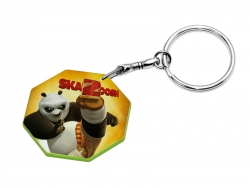 Sublimation 44mm Octangle Plastic Keychain(Color Edge)