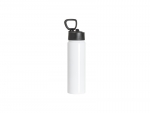 Sublimation 30oz/900ml Stainless Steel Water Bottle w/ Black Straw Lid(White, Single Wall)