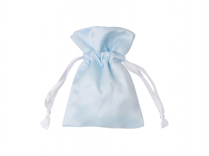 Sublimation Light Blue Satin Drawstring Bag(9*14cm)