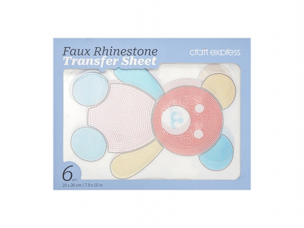 Faux Rhinestone Transfer Sheet 6pcs(Bear)