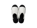 Sublimation Adult Fuzzy Slippers (White/Black, Female 38-39#)