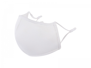 Sublimation 13.5*20.5cm 3D Mask White With white Elastic Ear Loops