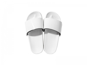 Adult Slippers w/ Sublimation PU Leather ( White Sole)