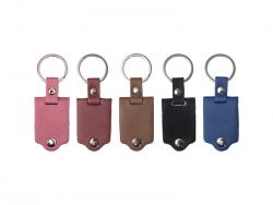 Sublimation Blank Keychain with Engraved Leather Cover (3.5*7.5cm)