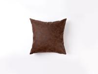 Engraving Leather Pillow Cover(Vintage Brown W/ Black, 40*40cm)