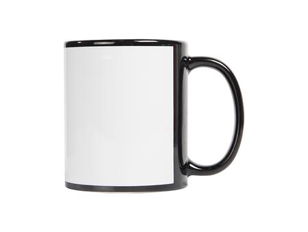 Taza Negra 11oz con Parche Blanco