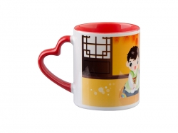 Mug avec anse coeur 330 ml Sublimation Transfert Thermique