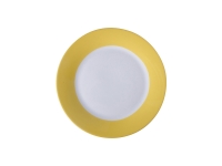 Sublimation 8&quot; Rim Plate w/ Yellow Edge