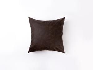 Engraving Leather Pillow Cover(Brown W/ Black, 40*40cm)