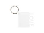 Sublimation Blanks Acrylic Keyring(LOVE, 5*5*0.4cm)