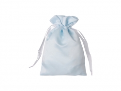 Sublimation Light Blue Satin Drawstring Bag(16*23cm)